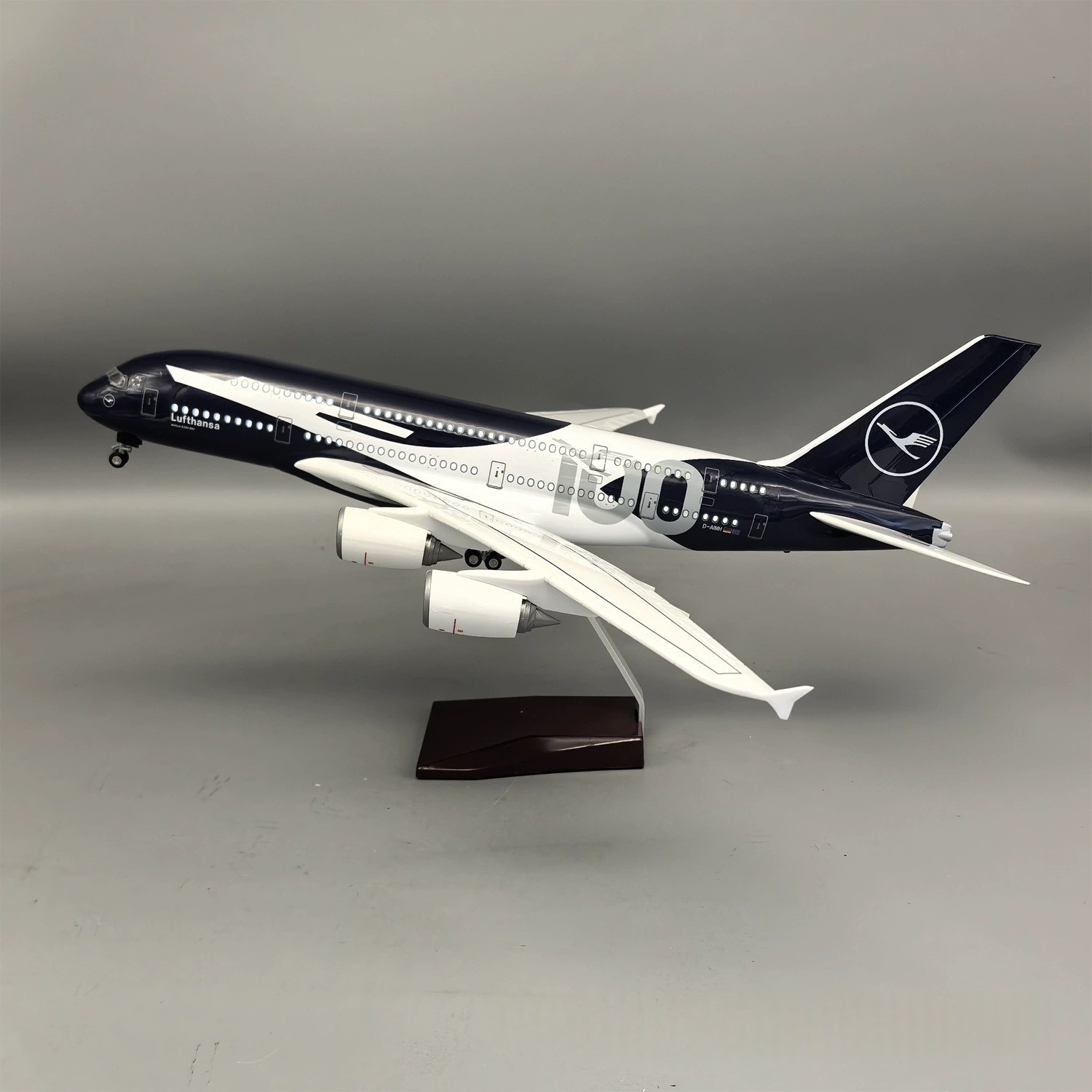 Model Kit Planes - Yeni 45cm Lufthansa A380 100 Yıl