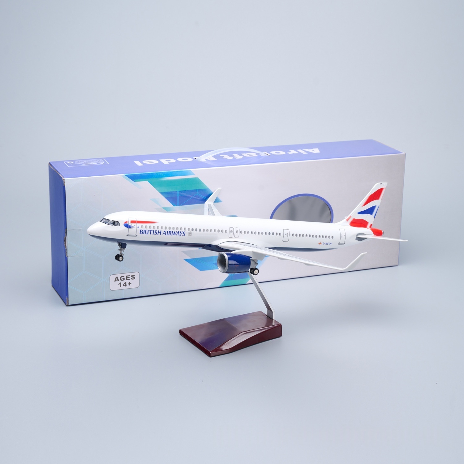 Model Kit Planes - 1/100 Ölçekli Uçak Reçine A321 Neo