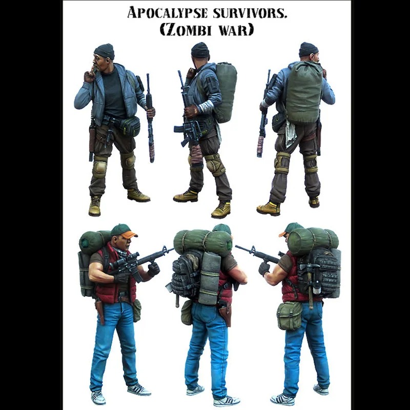 Model Kit Zombie - 1/35 Döküm Reçine Şekil Modeli Yapı
