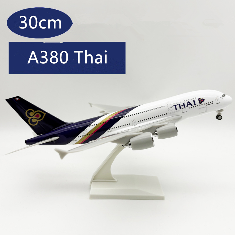 Model Kit Aircraft - 1/240 Ölçekli Tayland A380 Uçak Model