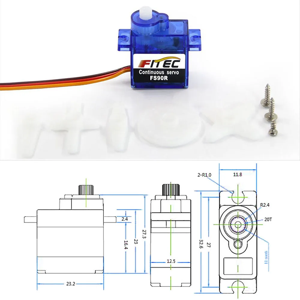 Feetech Mini FS90R Mikro Servo - Model Kit Ship incelemesi ve fiyatı