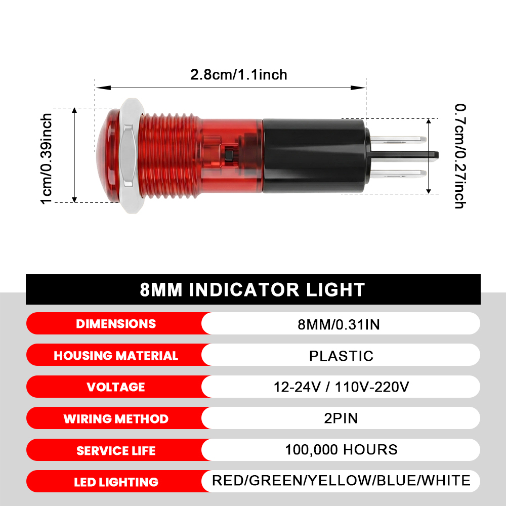 FILN 20 adet 8mm LED gösterge  - Panel Line Marker incelemesi ve fiyatı