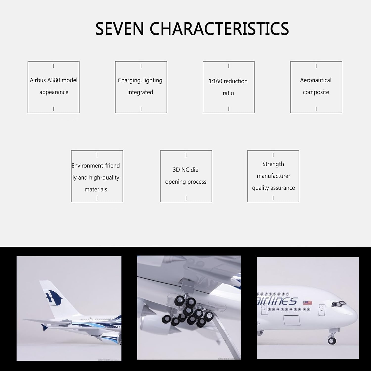 1:160 Ölçekli Malezya Havayoll - Model Kit Planes incelemesi ve fiyatı